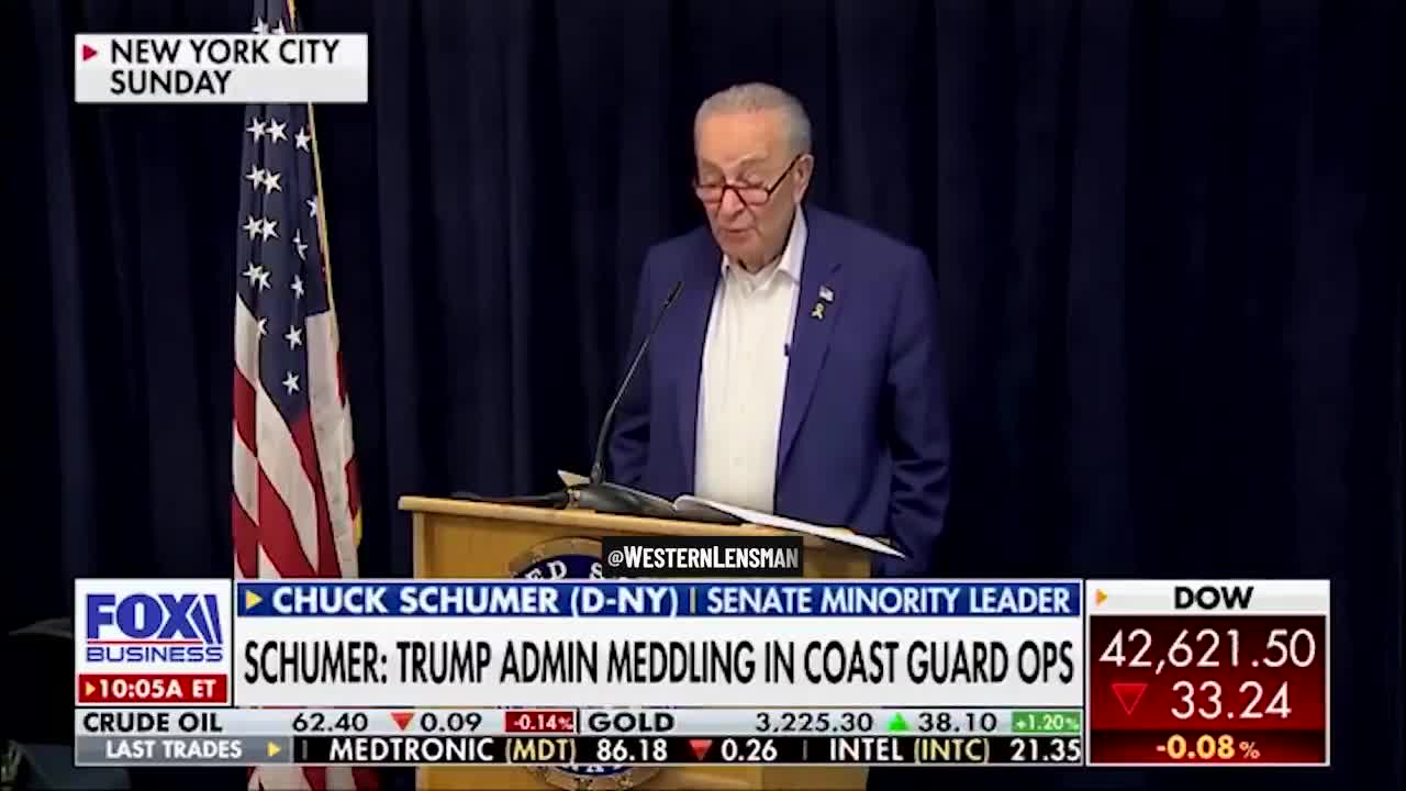 Democrat Senator of New York Chuck Schumer suggests President Trump and DOGE are to blame for the Mexican Navy ship crashing into the Brooklyn Bridge.
