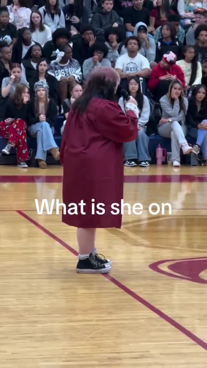Who tf gave her the microphone? 🤦♂️