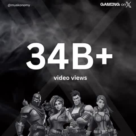 🚨 BREAKING: Gaming content on 𝕏 hit 34 BILLION video views in 2024. 🎮🔥