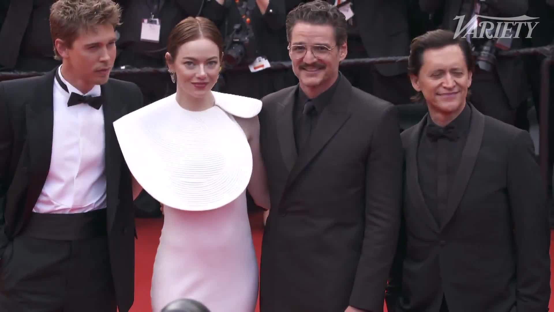 The cast of Ari Aster's ‘Eddington’ including Austin Butler, Emma Stone, Pedro Pascal and Clifton Collins Jr. are on the carpet for the film's Cannes premiere
