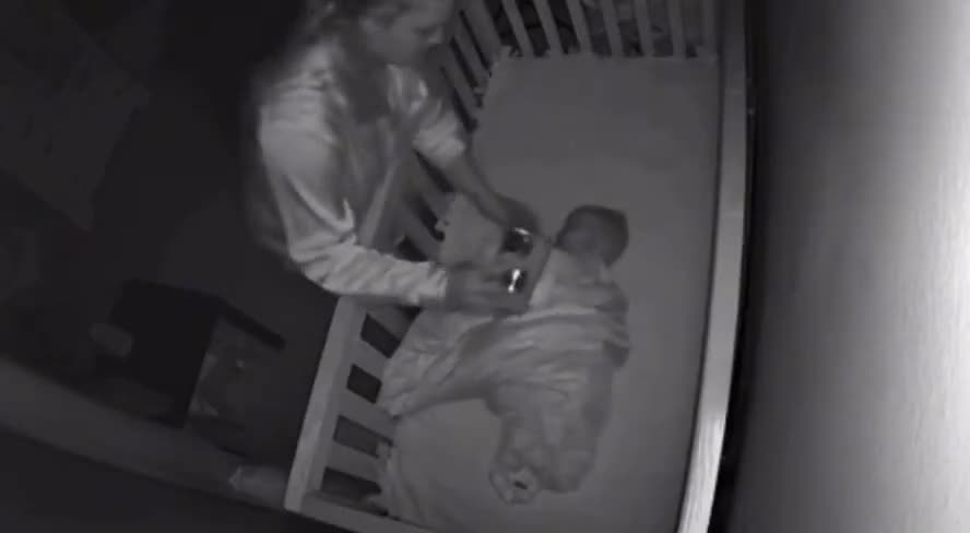 a mother notices an intruder on the baby cam…