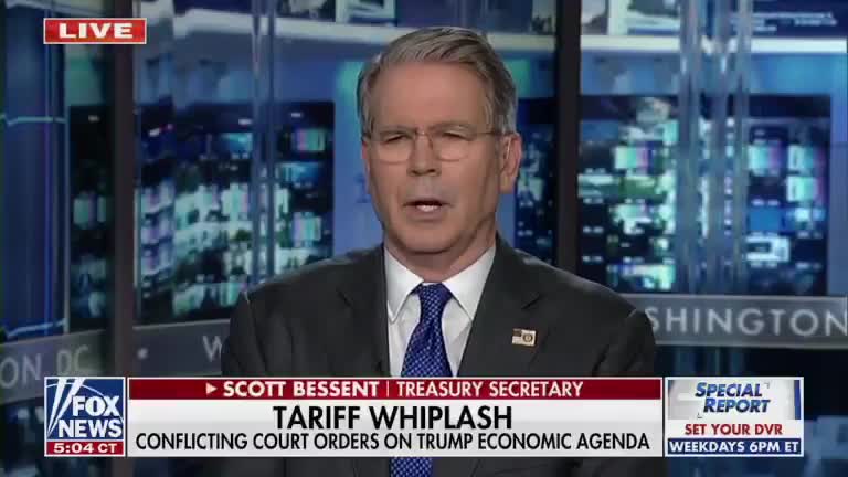 Secretary Scott Bessent makes an EXCELLENT point on judges meddling in Trump's tariffs:   \