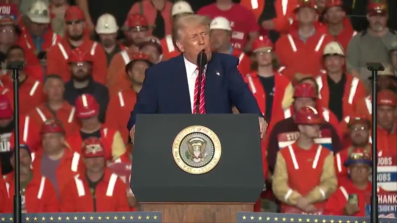 TRUMP: “For more than 124 years, the men and women of U.S. Steel have poured the molten metal and forged the tempered beams that built America's railroads, bridged mighty rivers, and raise...
