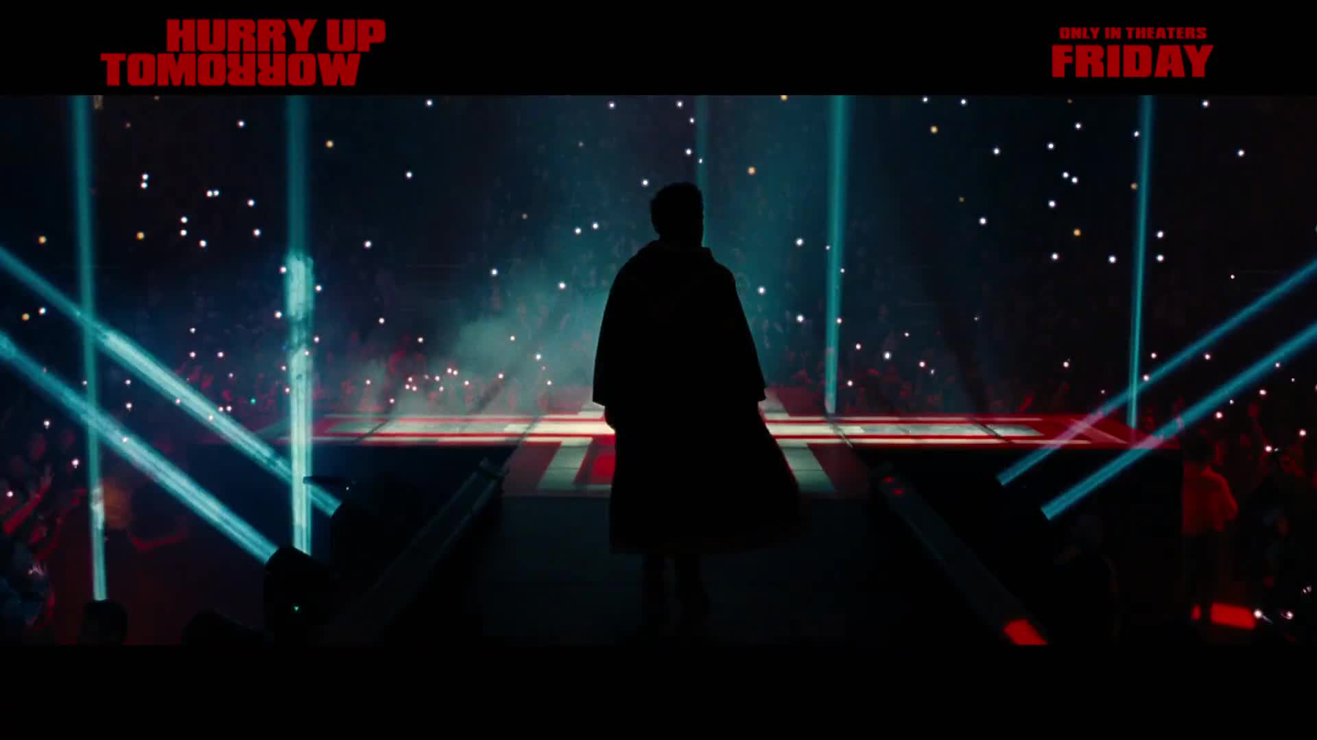 DON’T RUN FROM YOURSELF. #HURRYUPTOMORROW // IN THEATERS THIS FRIDAY.