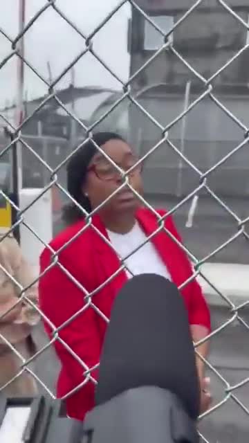 🚨 WATCH: House Democrats just STORMED across the fencing line UNAUTHORIZED at an ICE detention facility in New Jersey with protestors.  Rep. LaMonica McIver is in the group, which waited ...