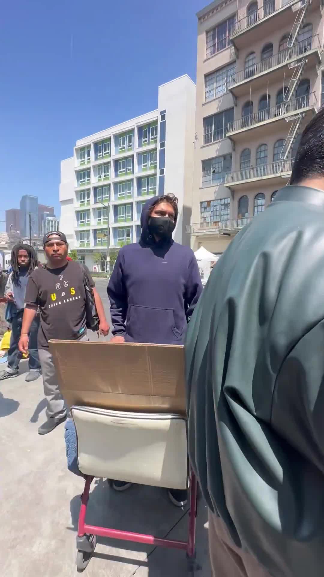 This is what's outside a homeless shelter in Gavin Newsom's California.