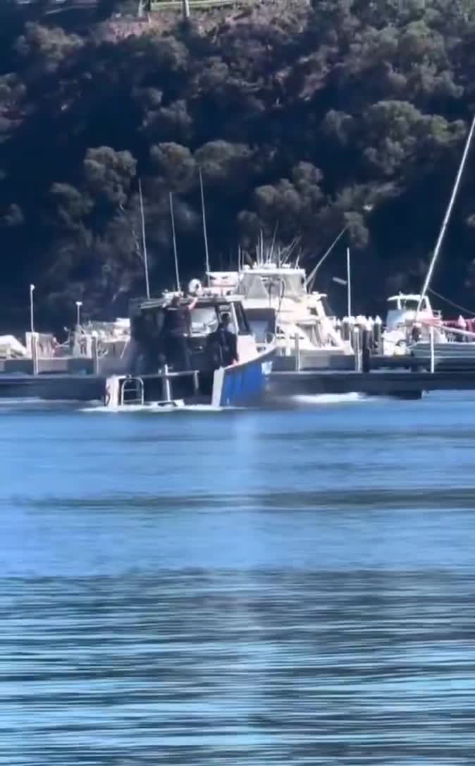A 32-year-old man from Bull Creek drives Jeep Wrangler into Swan River during police standoff on Claremont Jetty, Perth