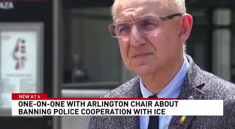 Arlington, Virginia has banned local police officers from cooperating with ICE.  The County Board Chair’s response when asked if he would reverse it if the city becomes a magnet for terror...