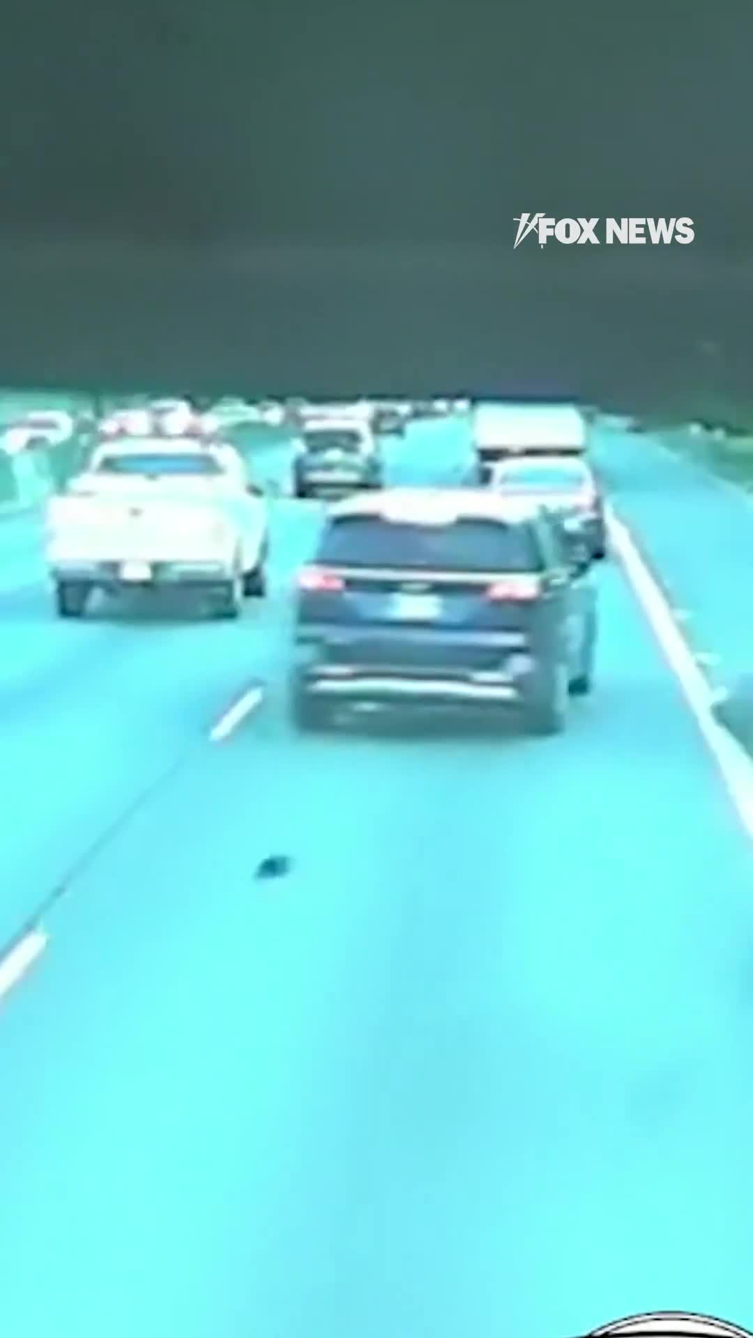Minivan slams into motorcyclist then takes off