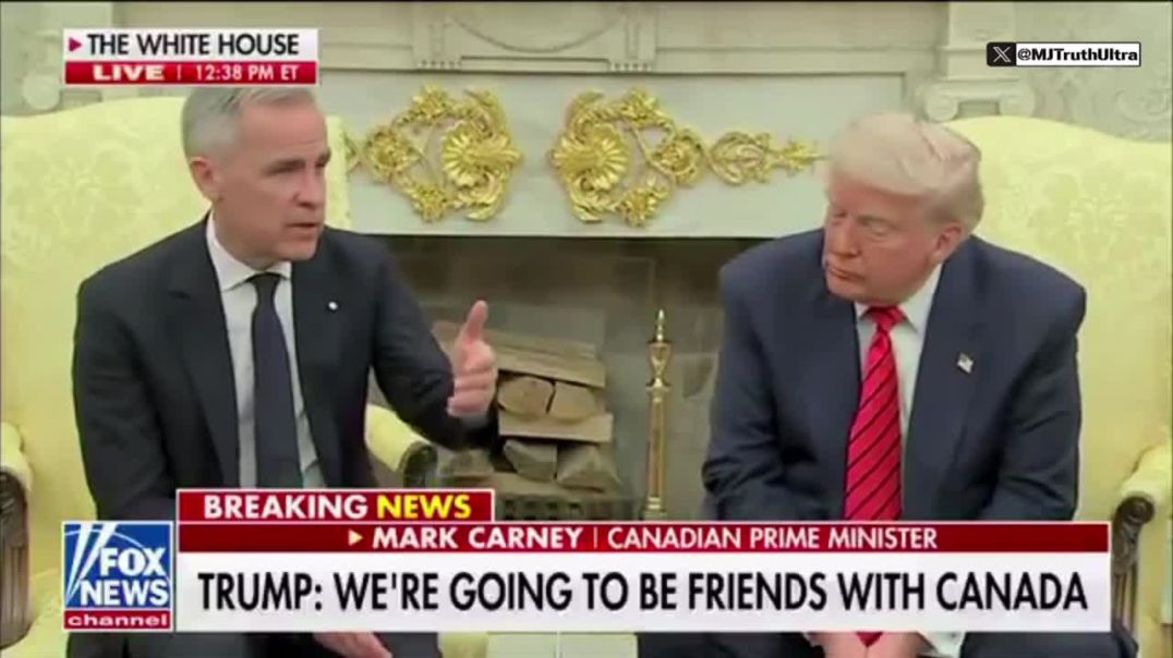 Watch PM Carney’s Body Language as President Trump tells him straight to his face Canada is absolutely Useless