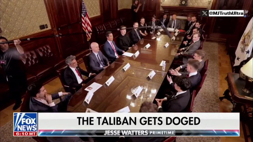 Oh my God…  DOGE found a $130k contract the Institute of Peace in DC had with a Member of the Taliban, an entire Armory of Guns, and Private Jets Purchased