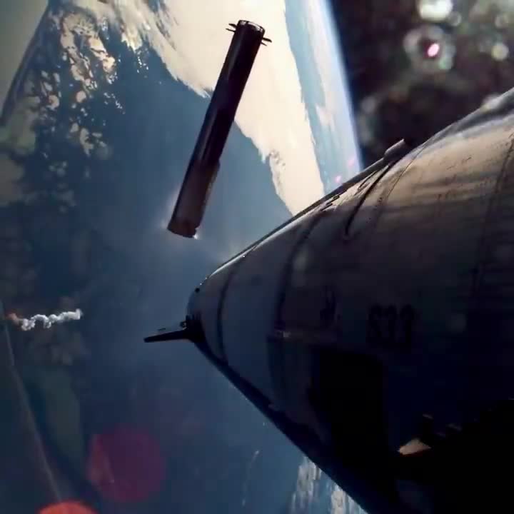 Incredible view of Earth from Starship.
