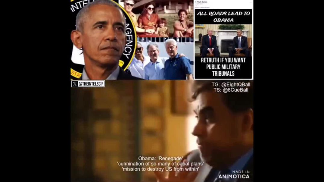 President Trump posted a link today that takes you to a post by Spiritual Street Fighter17 that says:  “All Roads Lead to Obama, Repost it if you want to see public military tribunals!!!”