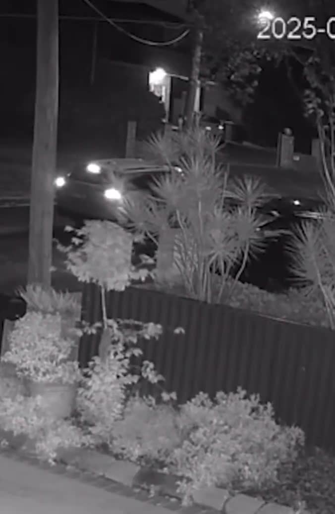 CCTV footage shows the moment John Versace was gunned down at Condell Park home in Sydney