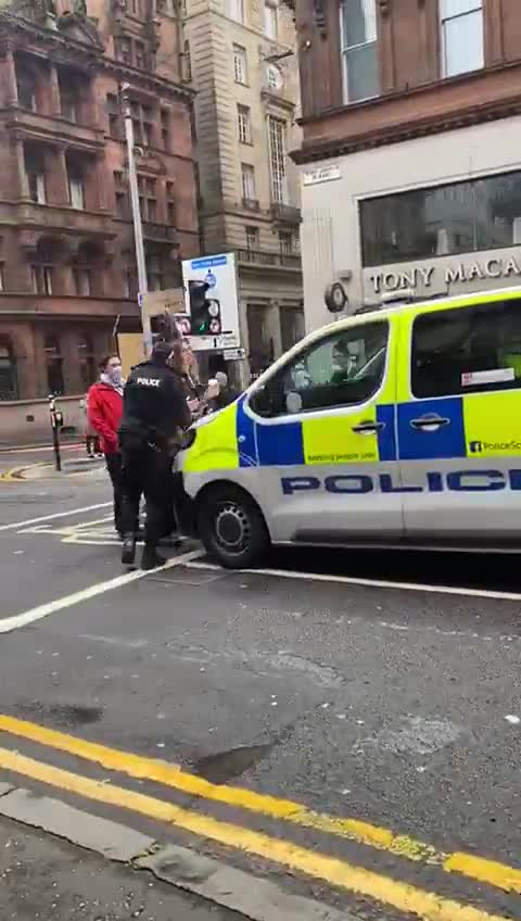 LGBTQ activist protesters attacked police in Glasgow, Scotland after the Equality and Human Rights Commission issued new guidelines requiring bathroom use be based on s*x and not gender iden...