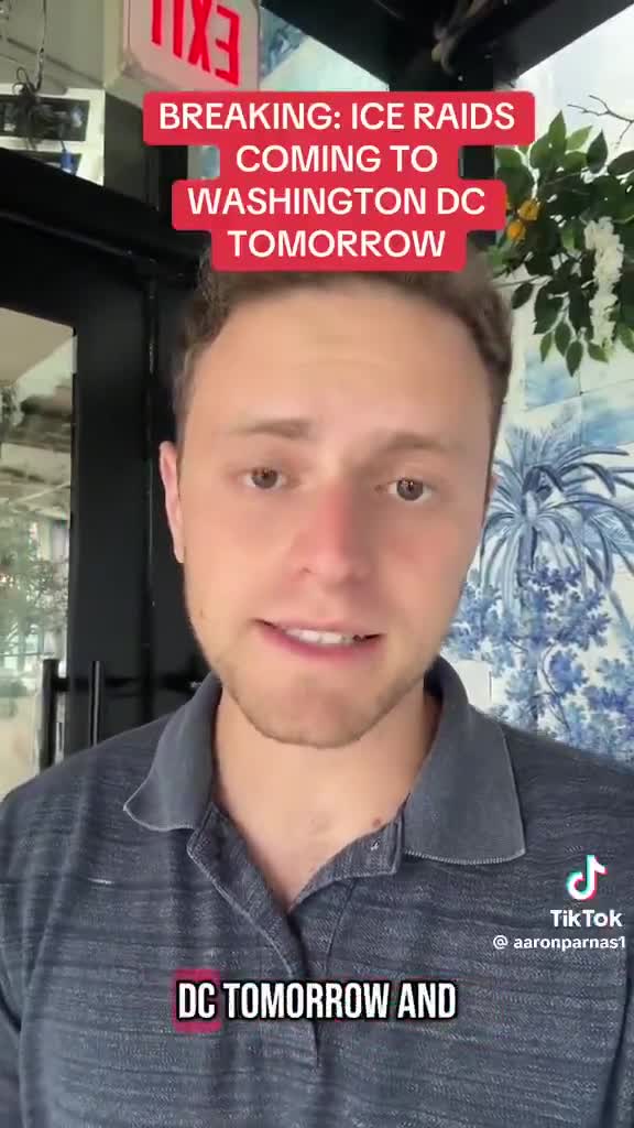 Wow. Left wing activist Aaron Parnas warned his 3.5 million tiktok followers about the planned ICE raids in DC before it happened.  He shared a report from an anti-ICE pro-illegal reporter w...