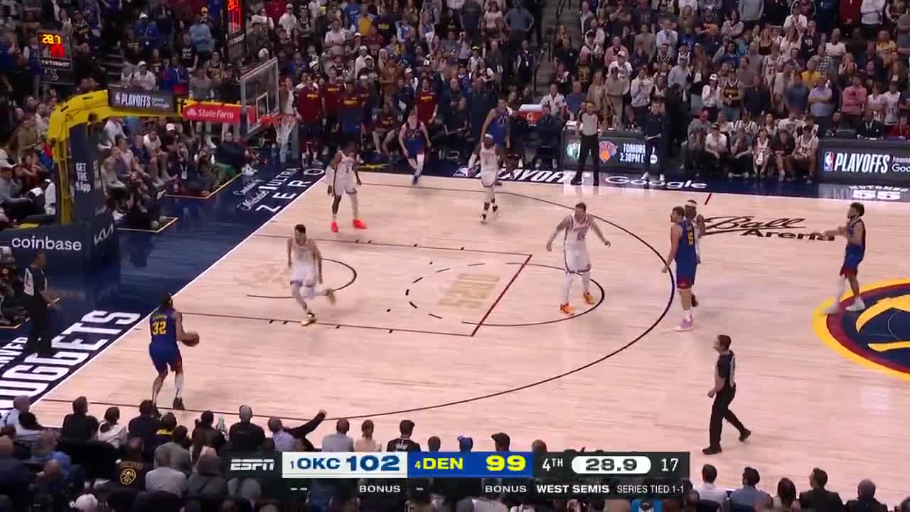 AARON GORDON TIES IT UP FOR THE NUGGETS WITH SECONDS TO GO 😱  OVERTIME ON ESPN 🍿