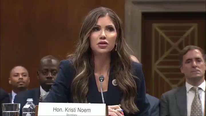 DHS Secretary Kristi Noem to Democrat Senator Chris Van Hollen: “Your advocacy for a known terrorist is alarming to me.”