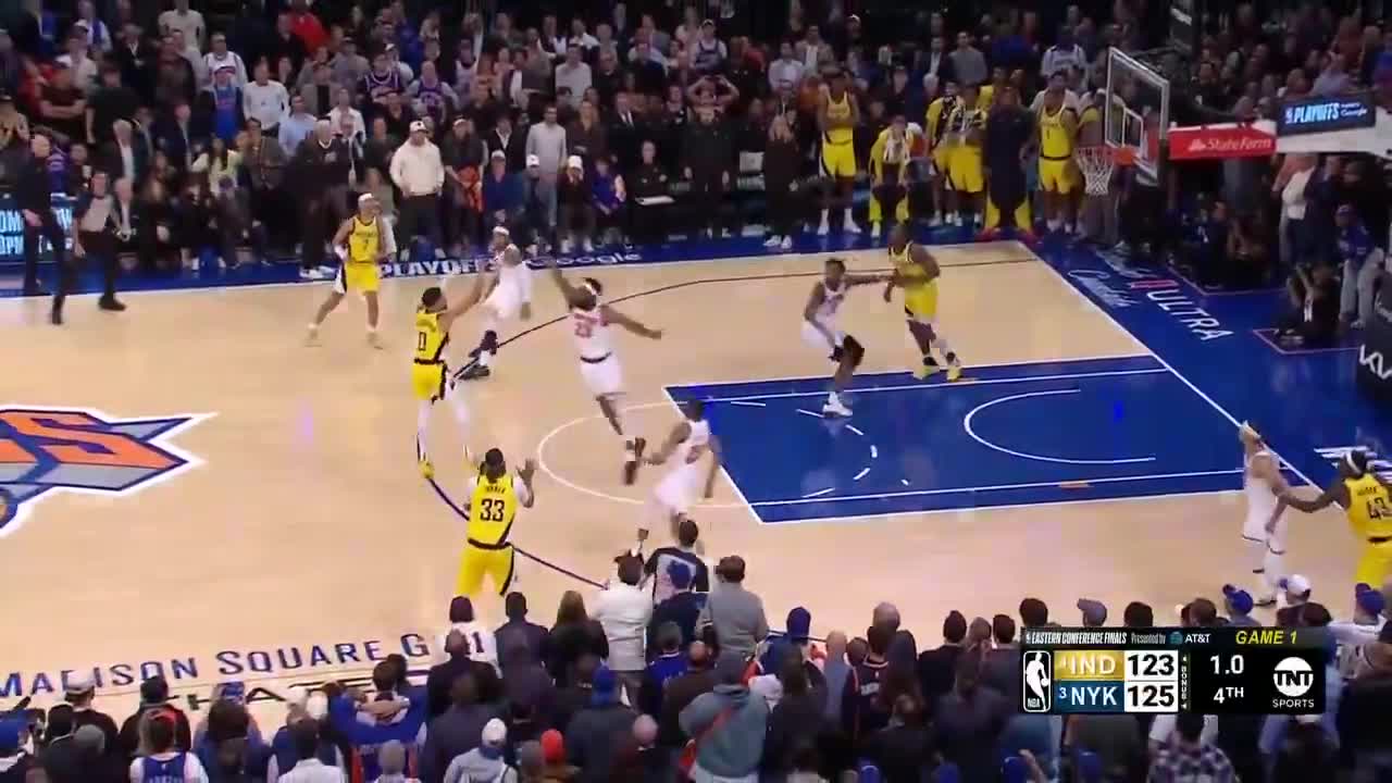 WHAT THE HALIBURTON 😱  THE SHOT TO SEND IT TO OT AND LEAD TO THE PACERS' DUB🔥