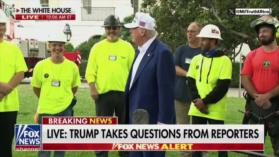 lol gotta love him…   President Trump asks the construction crew if anyone is an illegal alien… then says your life will be ruined if so. 🤣