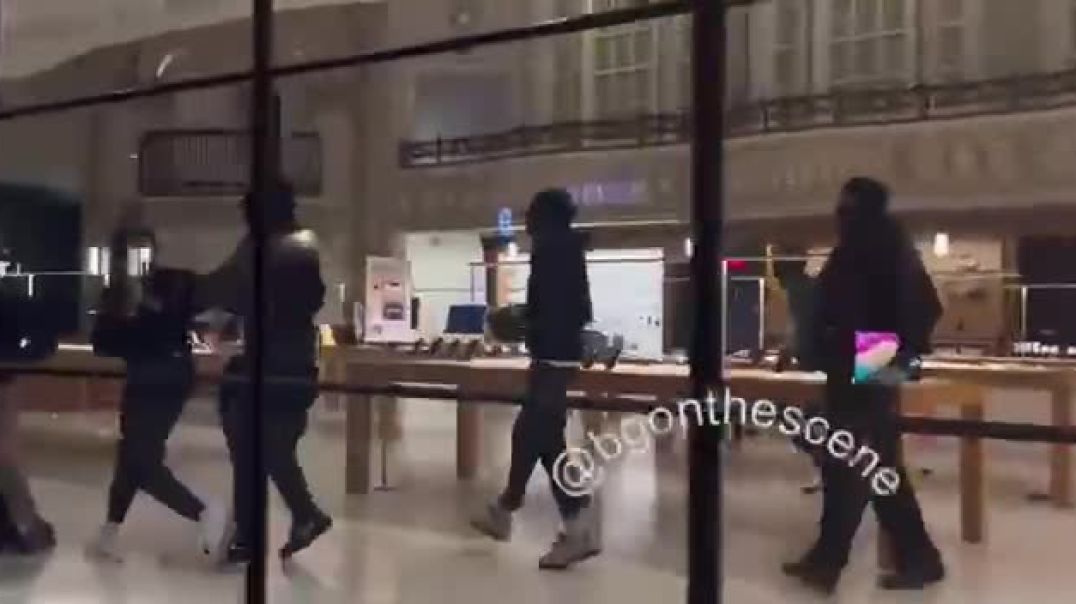 (But they are only looking for bread to eat, according to CNN)……. After Looting the MadMen Weed Dispensary looking for Bread, Rioters Felt it best to look in the Downtown Apple Store