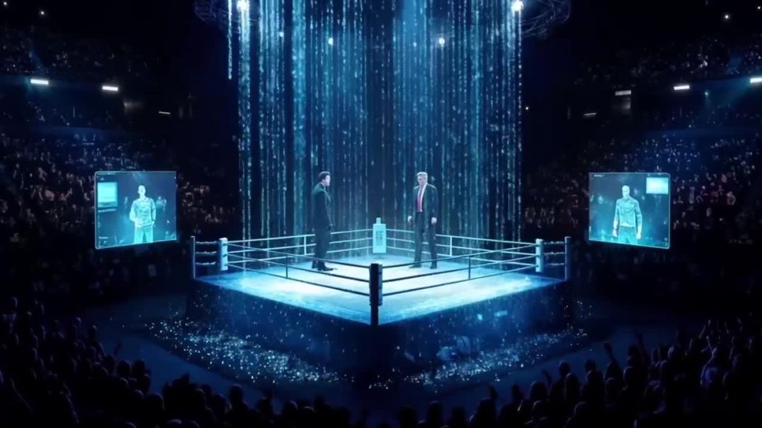 Ladies and gentlemen! Boys and girls! Gather ‘round for the fight of the century!   Elon Musk vs Donald Trump: The Rumble In The Digital Jungle!   (Brought to you by Kayfabe Productions Inc)