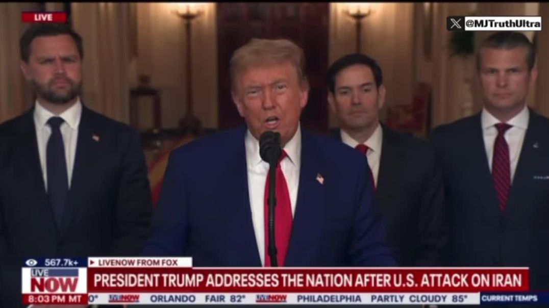 Trump:  “Iran, the bully of the middle-east, must now make peace. If they’re not, future attacks will be far greater, and a lot easier.
