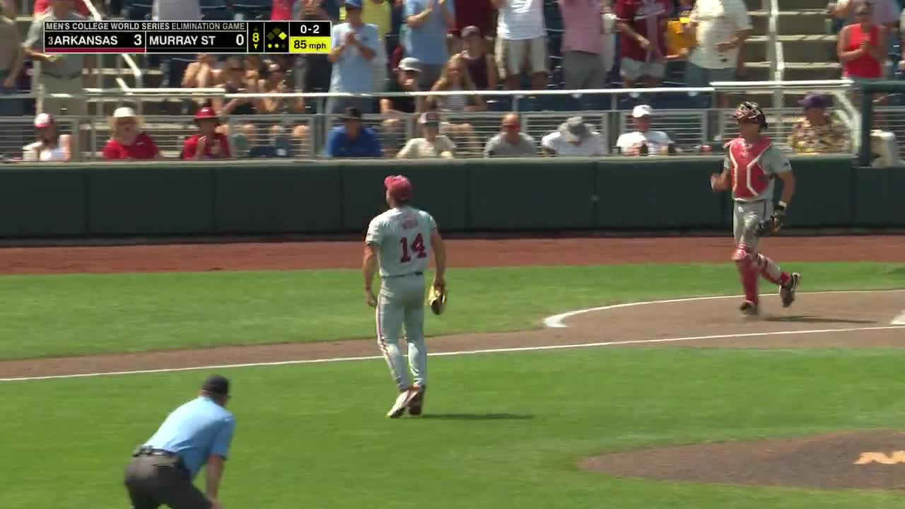 Gage Wood has 16 Ks and is 3 outs away from the first no-hitter in Omaha in 65 years 👀  📺 ESPN