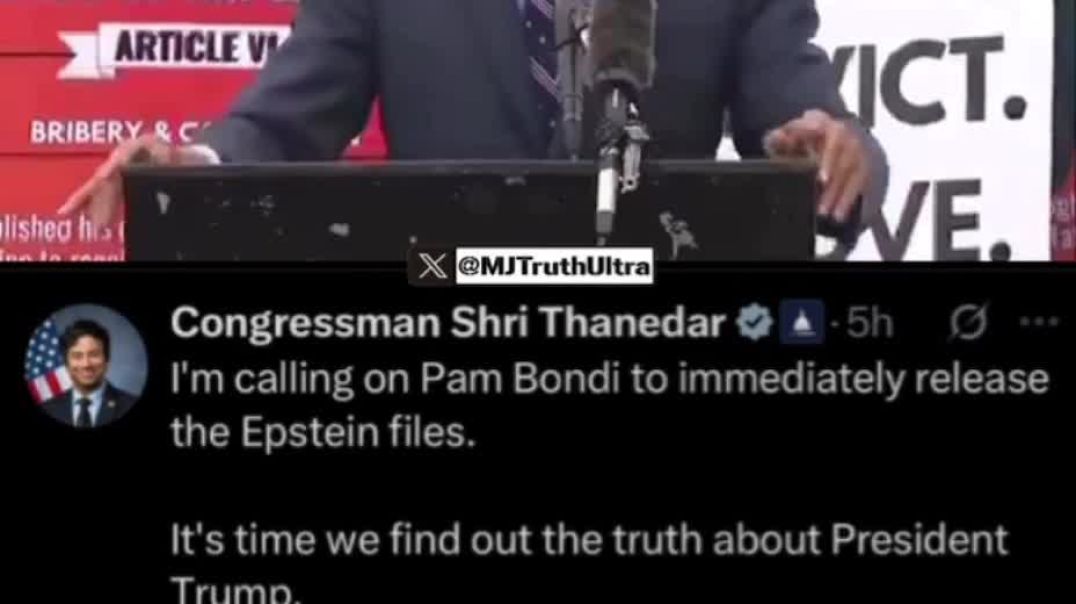 Democrat Shri Thanedar calls for Pam Bondi to immediately release the Epstein Files…  HAHAHAHAH 🤣😂  Hook, Line, and Fooking Sinker…
