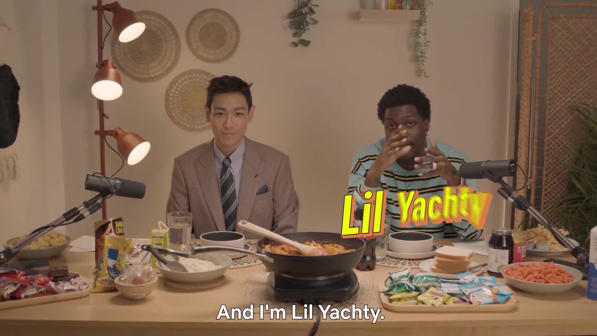T.O.P. and Lil Yachty sit down for a mukbang with @netflix