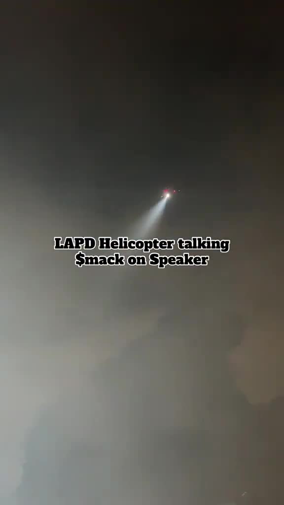 LAPD helicopter police officer with the straight Call of Duty lobby style yapping 😂