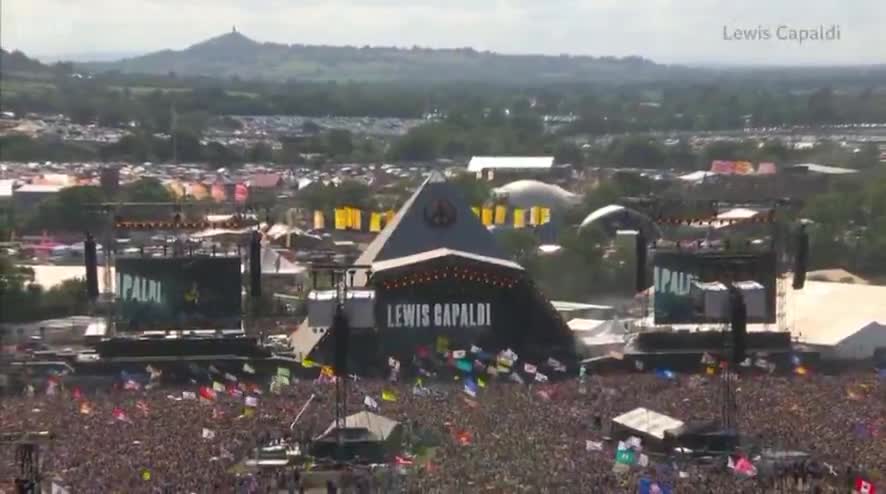 Lewis Capaldi returns to Glastonbury's Pyramid Stage performing 