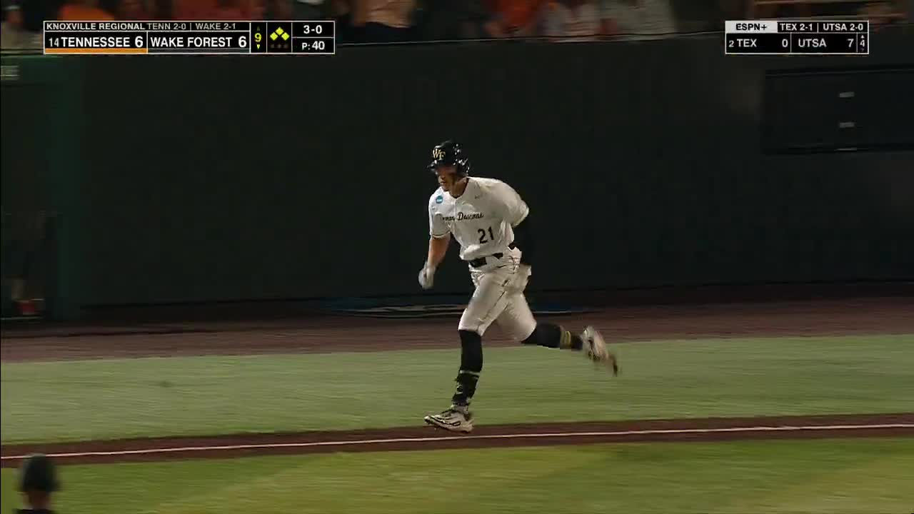 A SHRIMP TO FORCE AN ELIMINATION GAME 🦐   Wake Forest wins on the walk-off walk😮