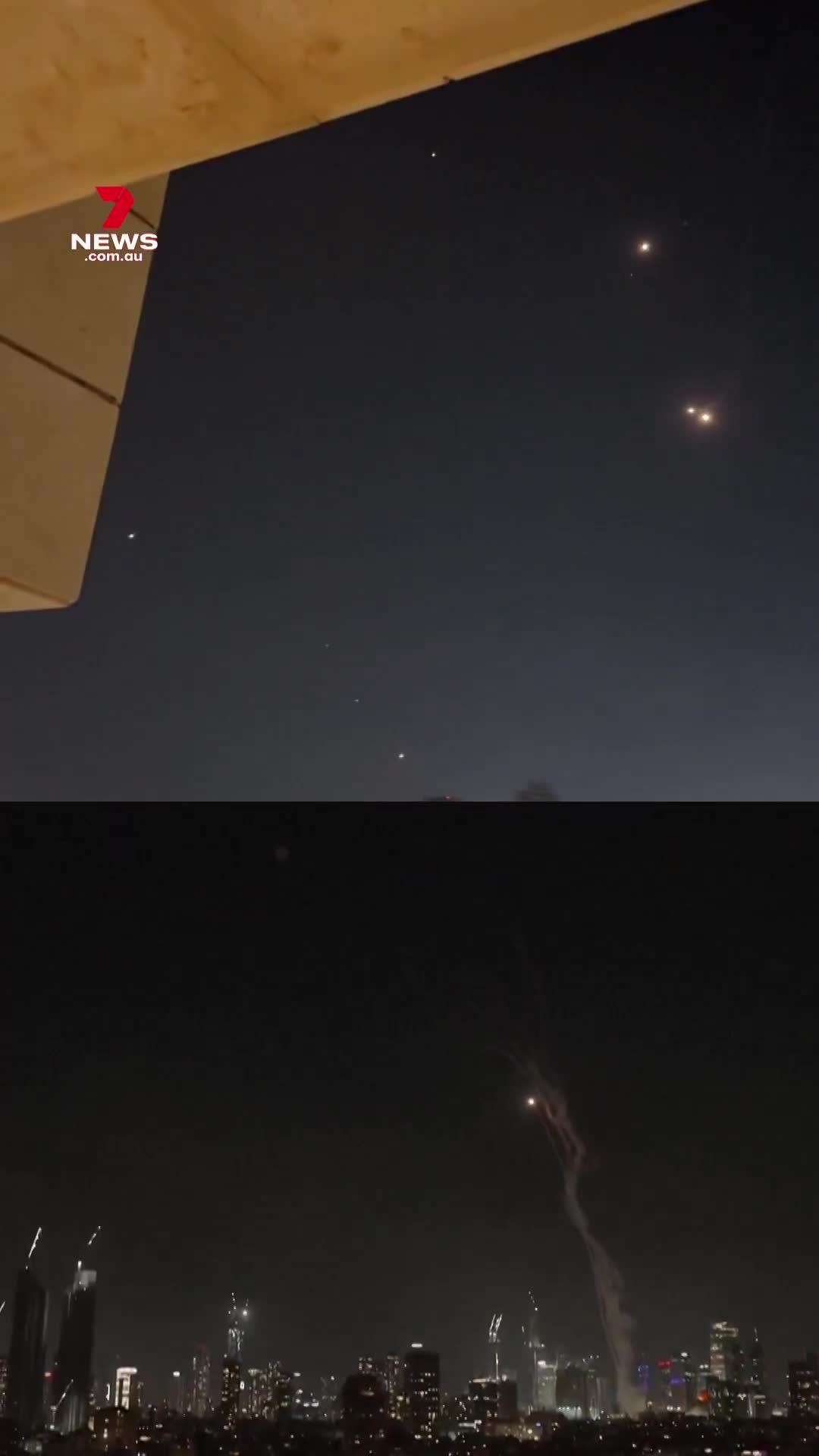 Iran hits Israel with hundreds of ballistic missiles, rocking Tel Aviv late Friday night.