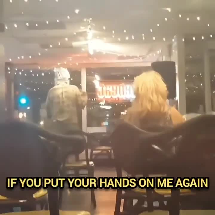 Heckler takes a Sparta kick to the chesticles.