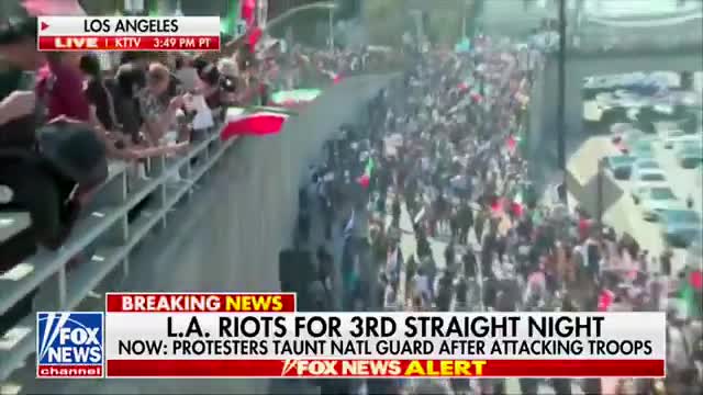 Anti-ICE rioters blocked off the 101 freeway in LA causing tonz of traffic.  This is a full on insurrection and violent takeover of the city.   But don’t worry. Gavin Newsom says he has it...