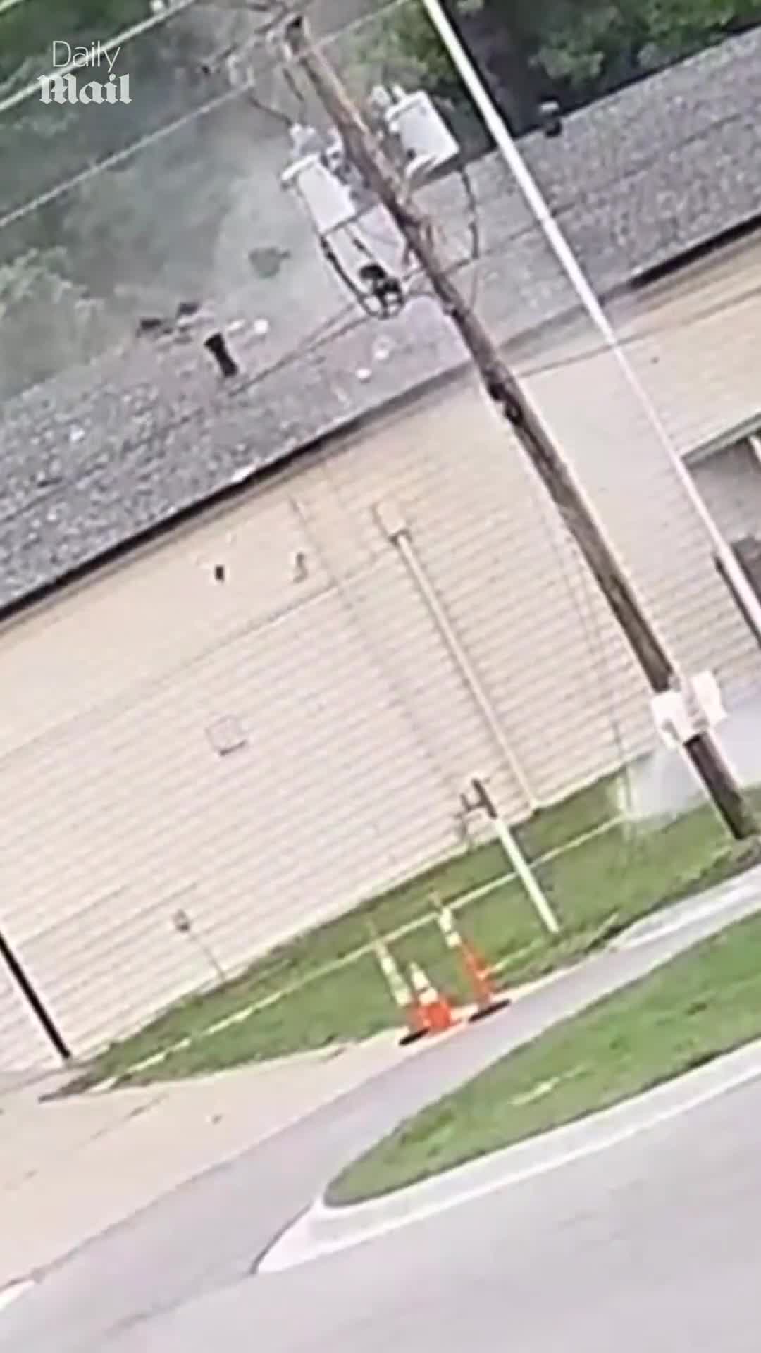 🇺🇸 CAR FLIES INTO ROOF OF MISSOURI VETERAN'S HALL FOR SECOND TIME IN THREE MONTHS  A car flew off the road and crashed through the roof of a Veteran's Hall in Missouri for the second t...