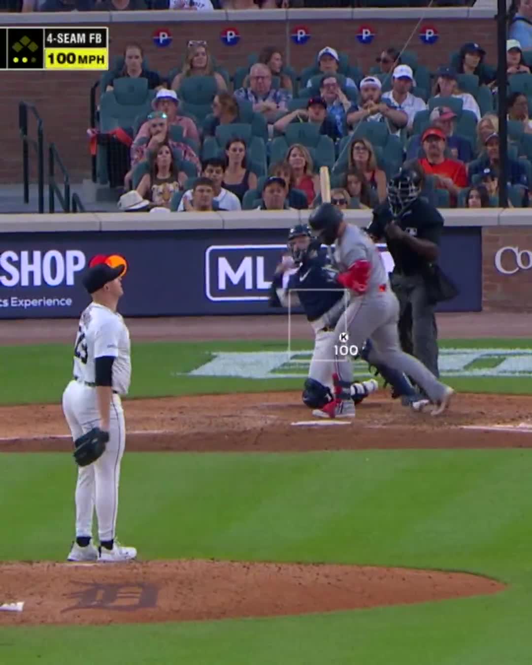 Tarik Skubal dials up the 100mph heater for his 13th strikeout 😱   WHAT A PITCHER 🔥