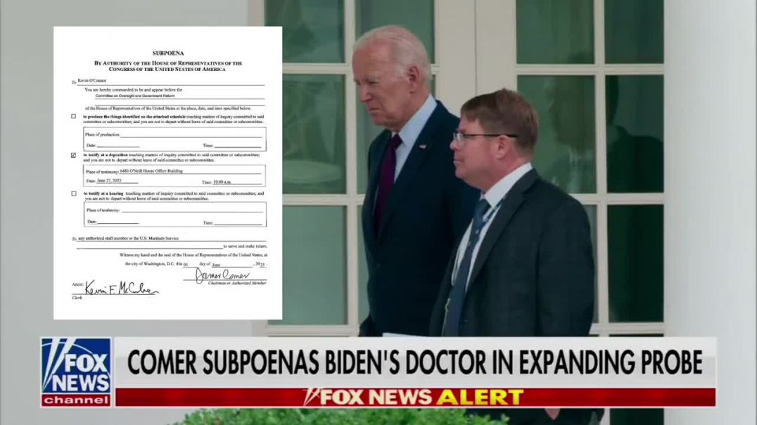 HUGE: Oversight Committee Chair James Comer has now SUBPOENAED Biden’s doctor Kevin O’Connor to testify for his role in the Biden cognitive coverup
