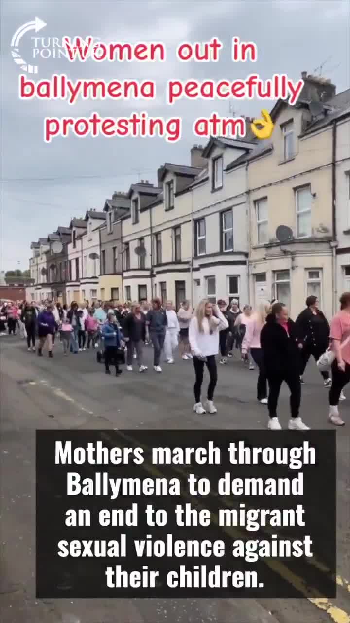 Hey BBC,  These aren’t Far Right Women rioting, they are Ladies of all ages out marching because they feel unsafe in the small Irish Town of Ballymena.  But you won’t report this one, be...