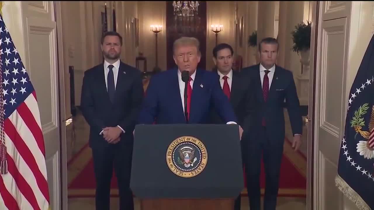 President Trump’s full address to the nation from The White House following the U.S. military strikes Iran.