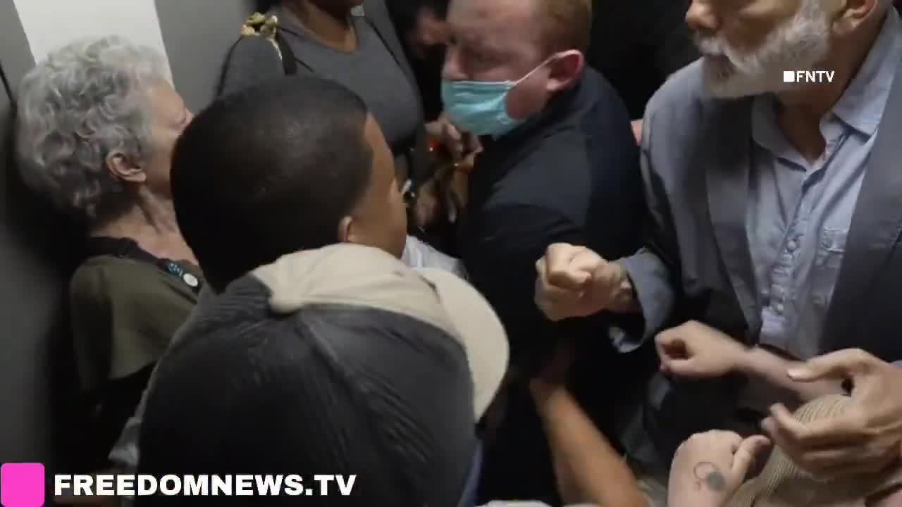 Leftists are ASSAULTING ICE agents in a NYC courthouse  ARREST ALL OF THEM @FBI