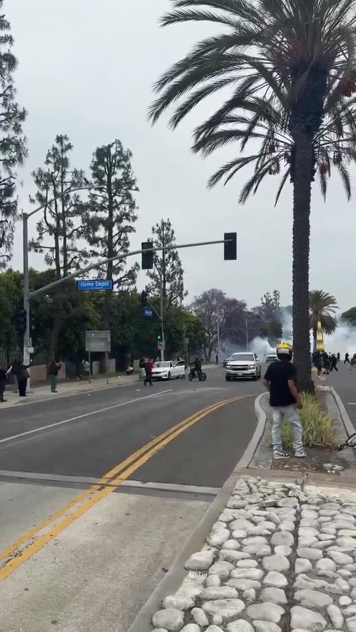 Democrat “leaders” in California will condemn ICE for enforcing immigration law but are silent on violence against law enforcement.  This is attempted murder.