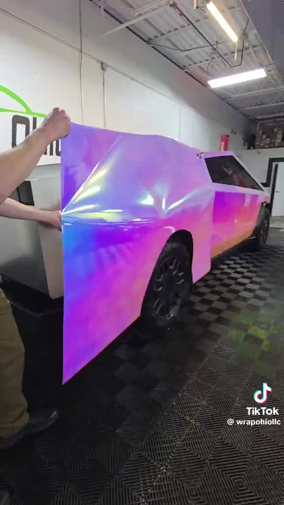 🚨 Tesla Cybertruck wrap ASMR 🔊   Enjoy 🤠