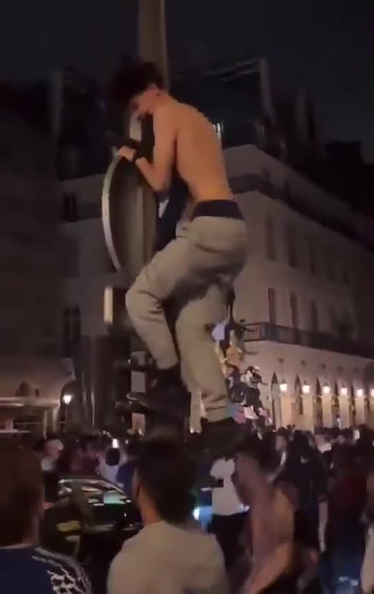 Joan of Arc Statue in Paris last night.  How many more examples do Europeans require before the masses actually wake up.