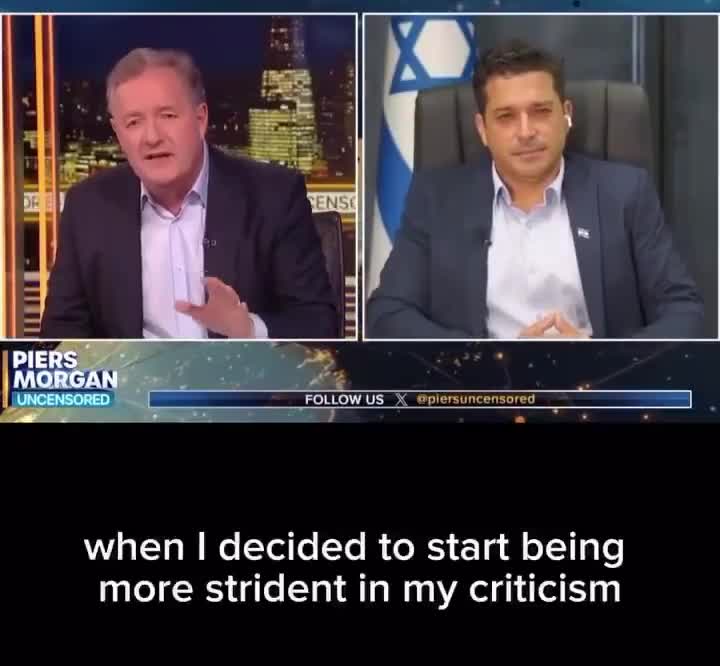 “I get called Anti-Semitic & a Jew Hater”  “How can you an Israeli Minister fuel these comments claiming I hate Jews?”  - Piers Morgan 2025  What a time to be alive.