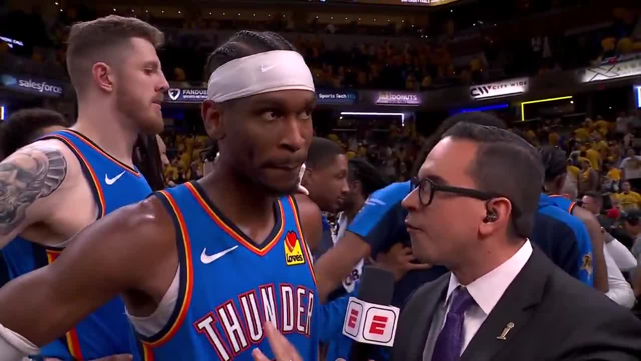 “3-1 is a lot different than 2-2 going back home. We played with desperation to end the game and that’s why we won.”  SGA on the Thunder's fourth quarter surge in Game 4 ⚡️ #NBAFinals