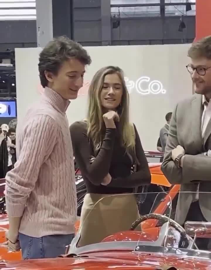 Jean Arnault, son of one of the richest men in the world, checking out vintage cars