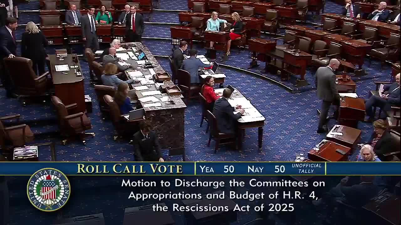 The U.S. Senate has advanced $9 billion in DOGE cuts including to NPR, PBS and USAID.  3 Republicans Voted Against it: McConnell, Collins, Murkowski.