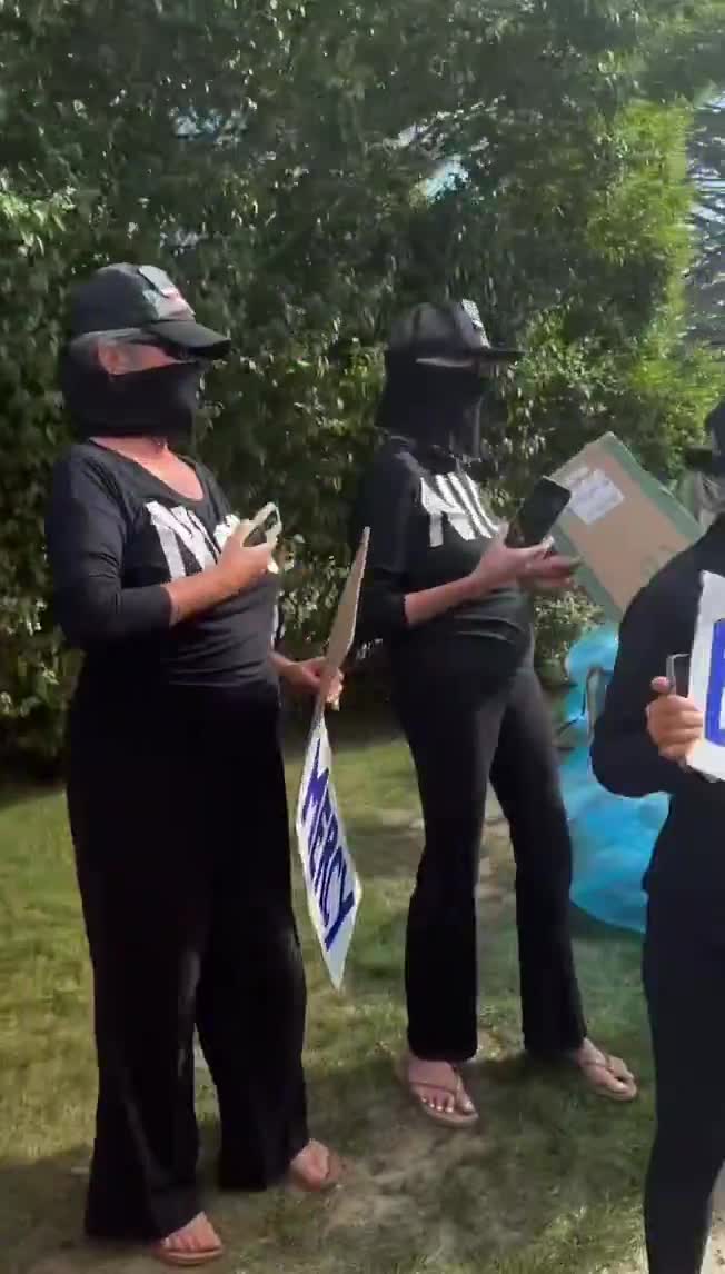 Protestors waited to boo JD Vance today in Nantucket. They were all elderly cat ladies.